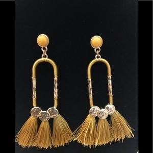 New gold earrings with fringes